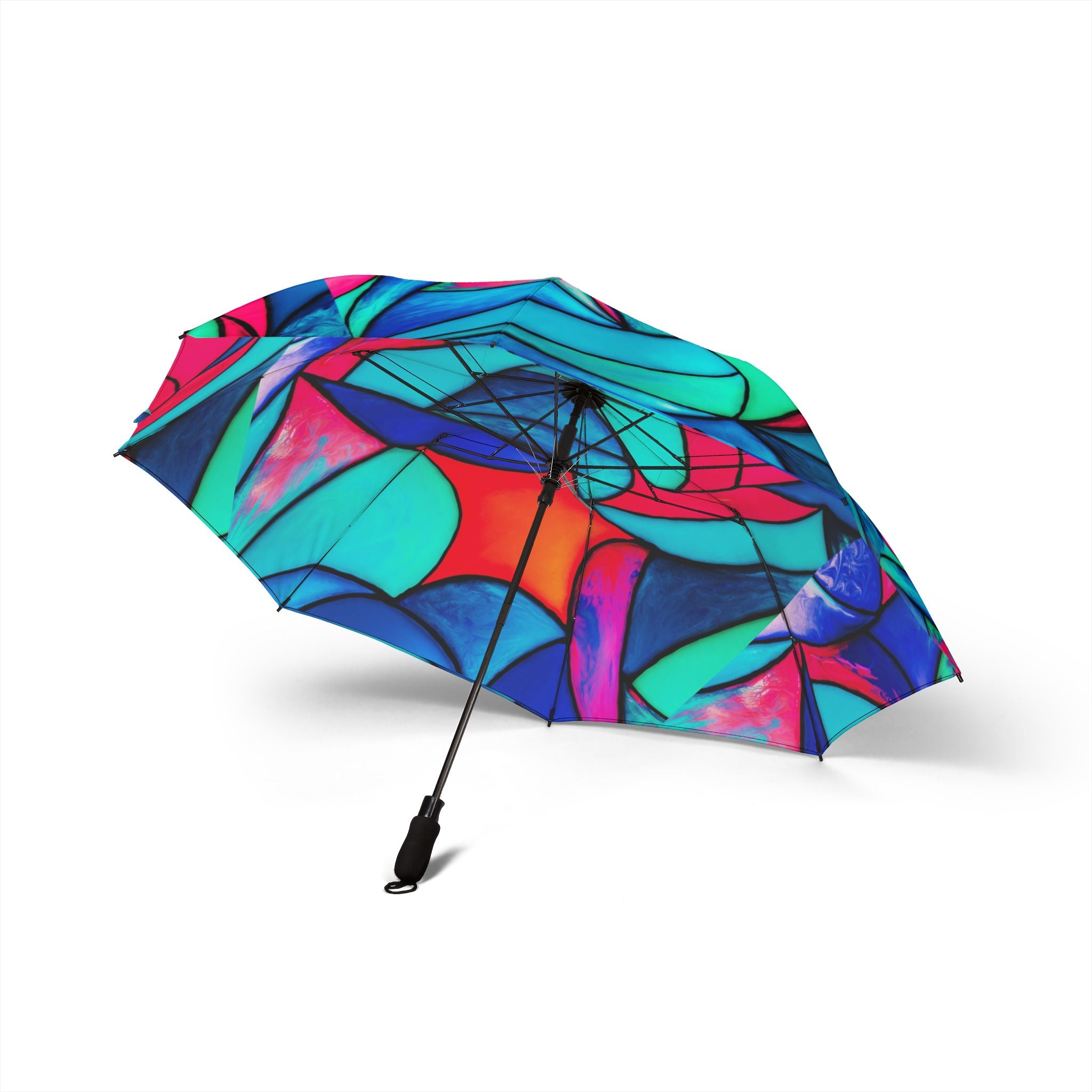 Vibrant Abstract Swirl Pattern Umbrella