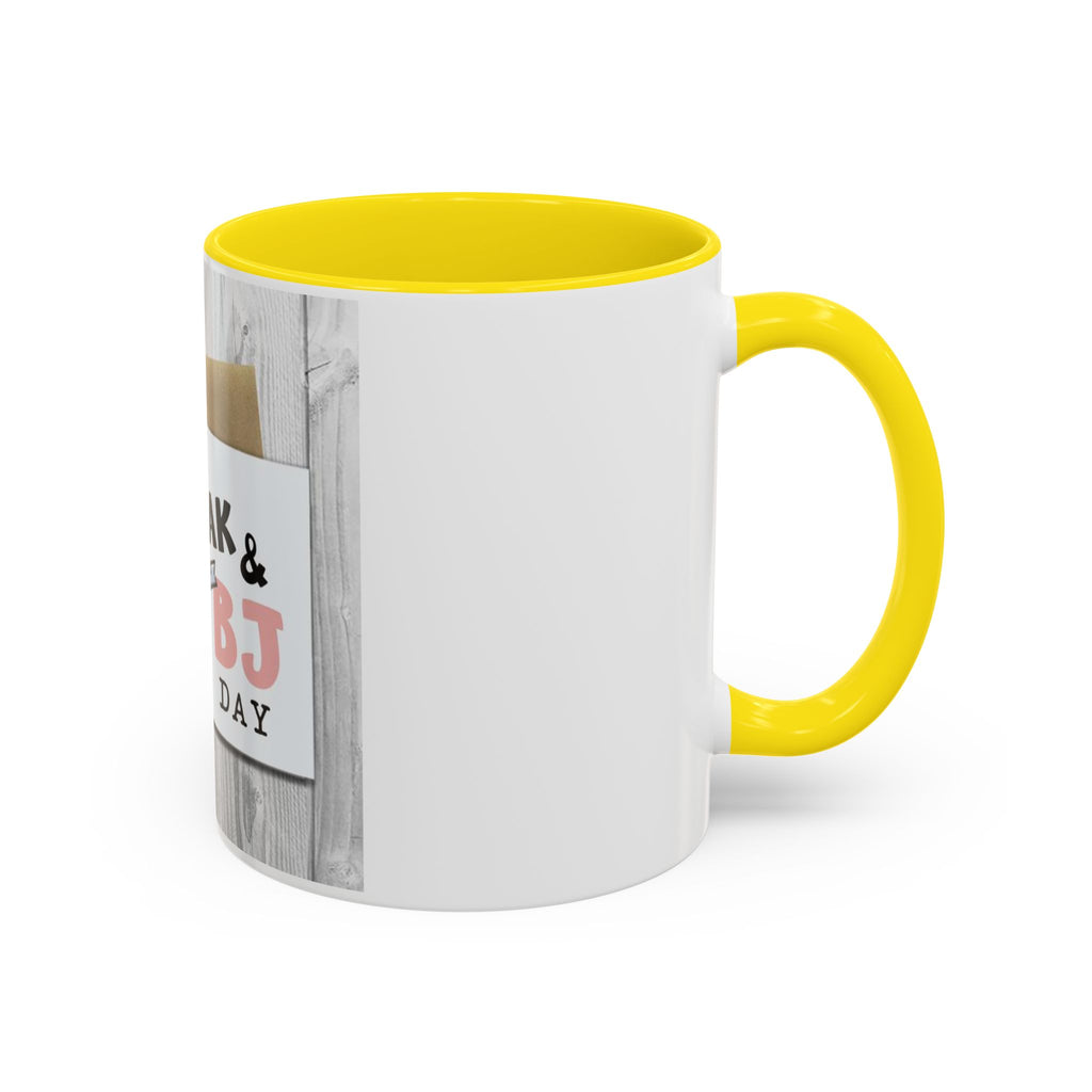 Happy Steak & BJ Day Mug | Novelty Coffee Mug, Humorous Holiday Design