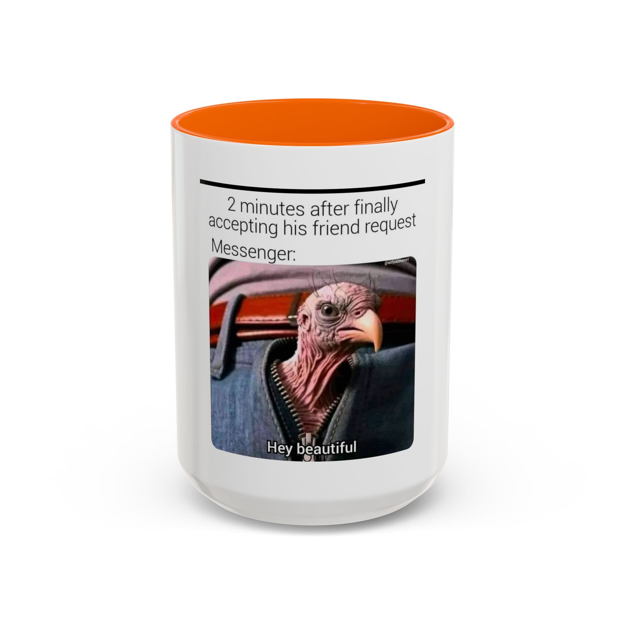 Hey Beautiful Turkey Meme Mug | Accent Coffee Mug 11oz 15oz