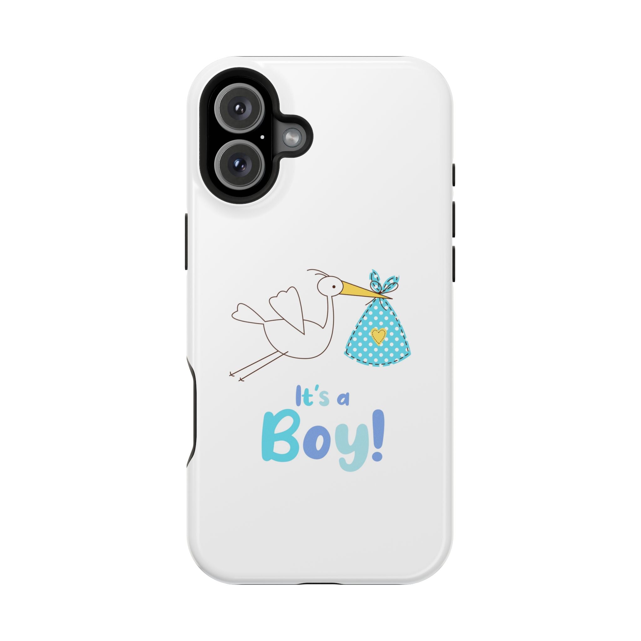 Stork 'It's a Boy' Phone Case | Impact-Resistant Case