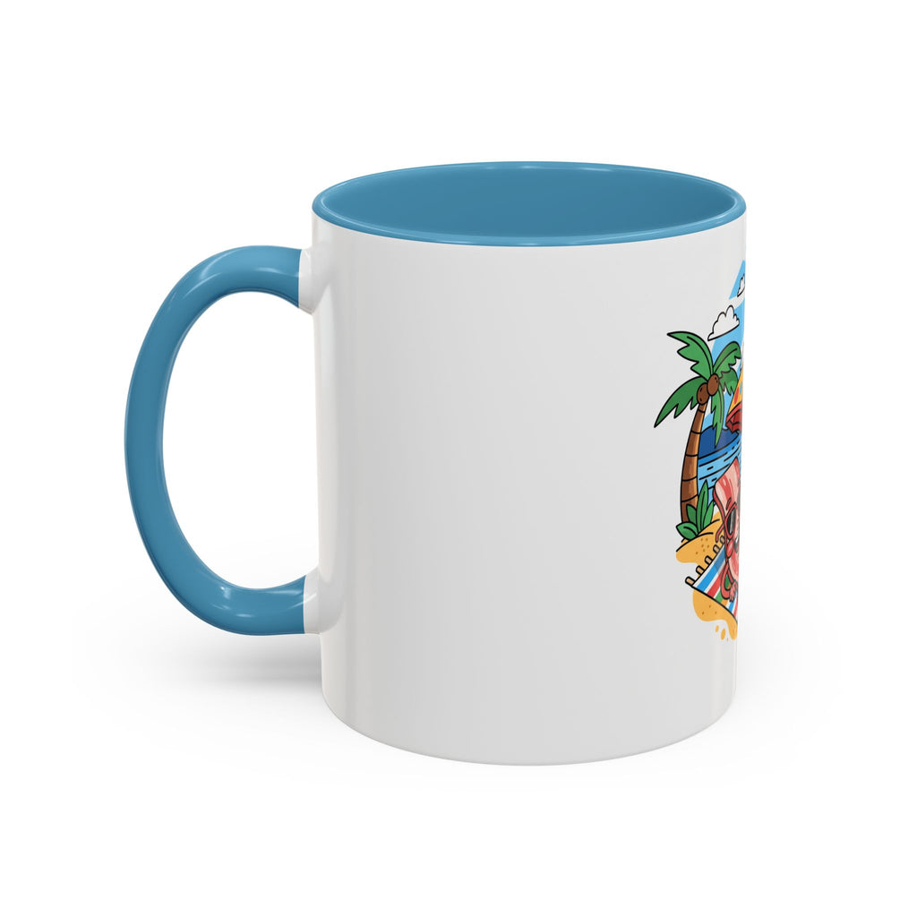Sizzle & Chill Bacon Sunbathing Cartoon Accent Coffee Mug | 11oz or 15oz