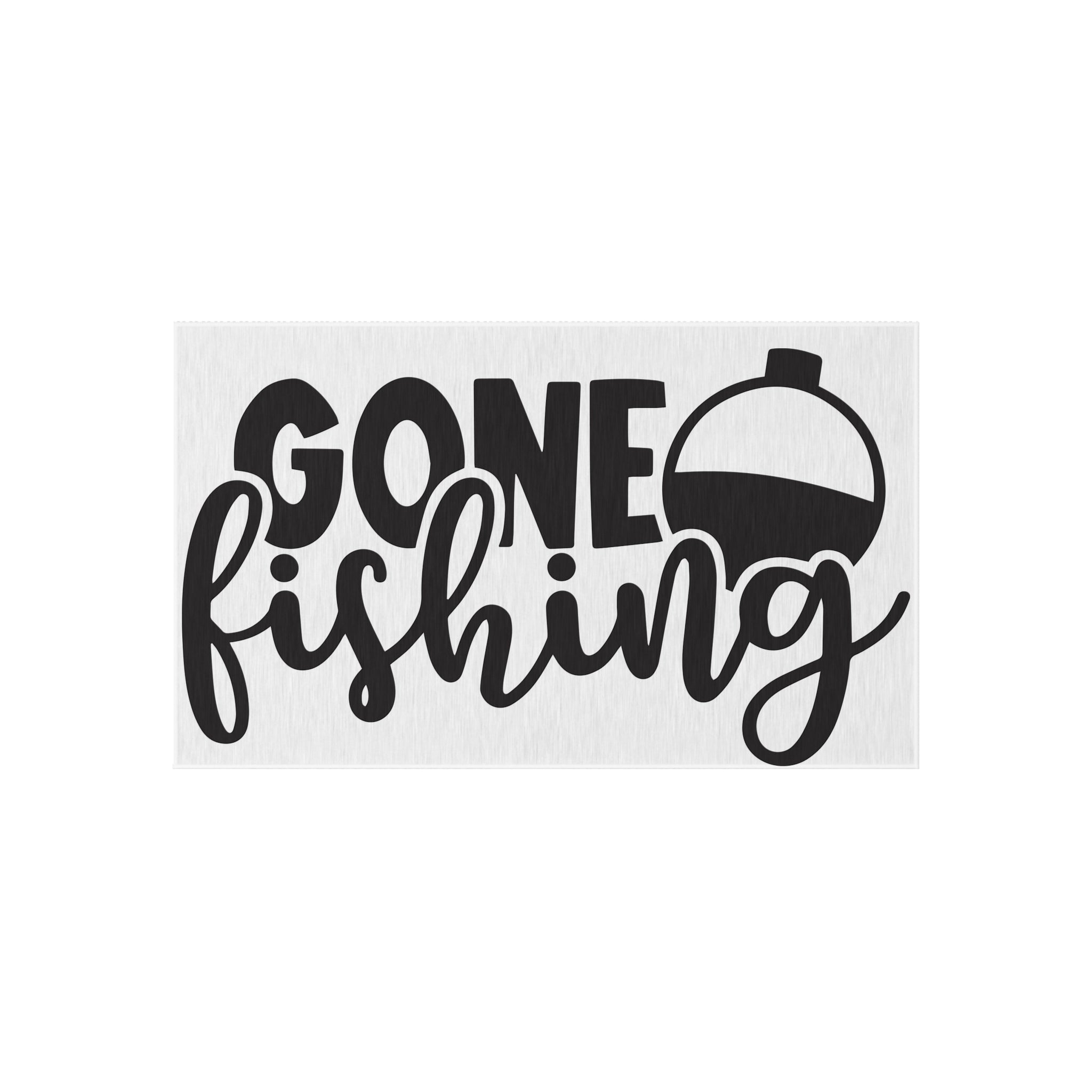 Gone Fishing Outdoor Rug | Fishing Float Graphic Mat