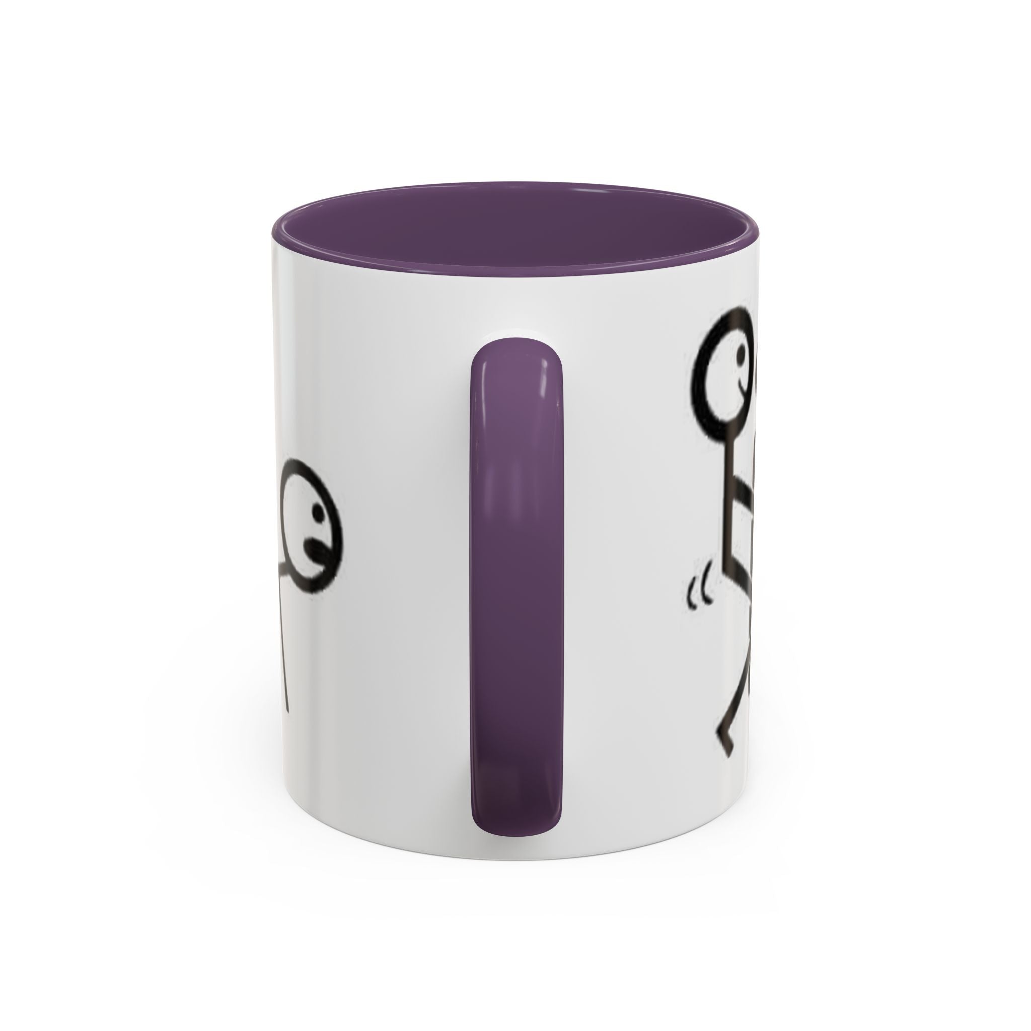 Sit Before It Mug | Funny Stick Figure Coffee Cup, Morning Routine Accent Mug