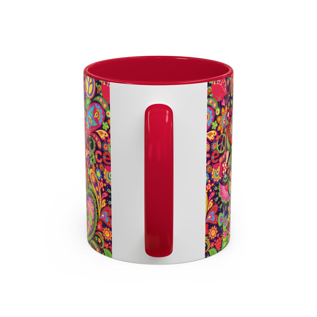 Psychedelic Paisley Peace Mug | Colorful 11oz or 15oz Ceramic