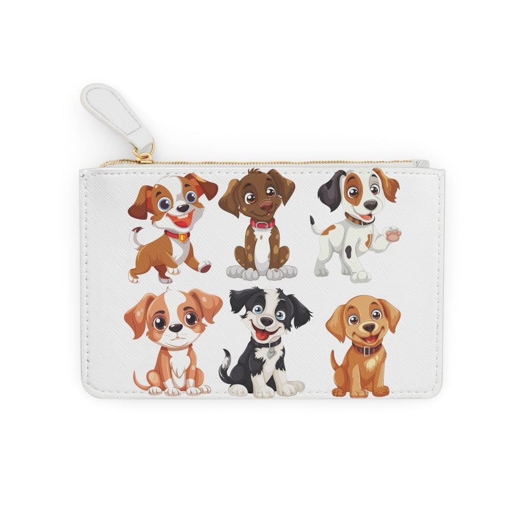 Cute Cartoon Puppies Mini Clutch Bag | Dog Pattern Coin Purse