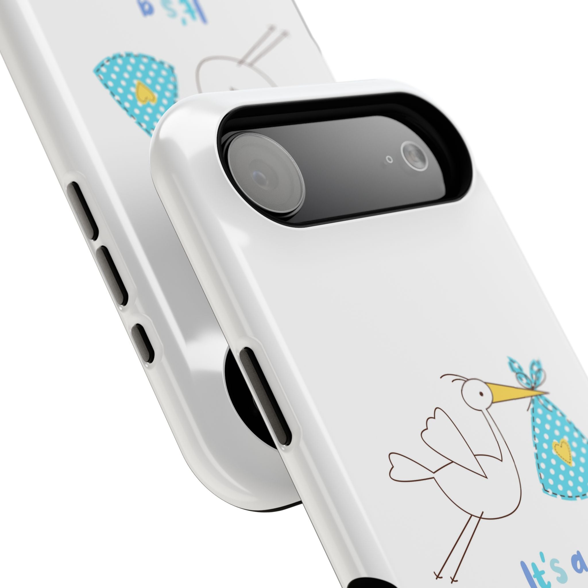 Stork 'It's a Boy' Phone Case | Impact-Resistant Case
