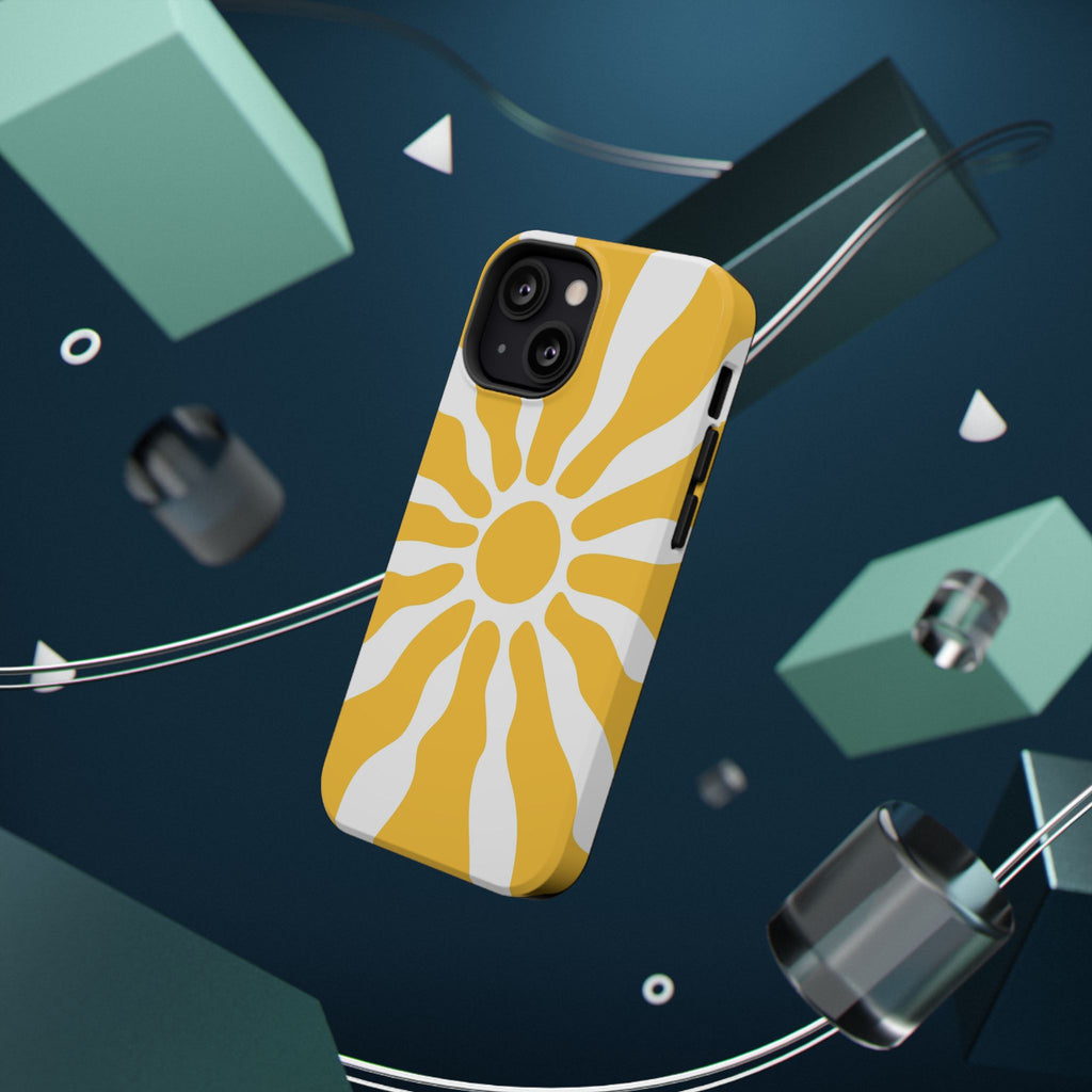 Retro Sunburst iPhone Case | Impact-Resistant Phone Case