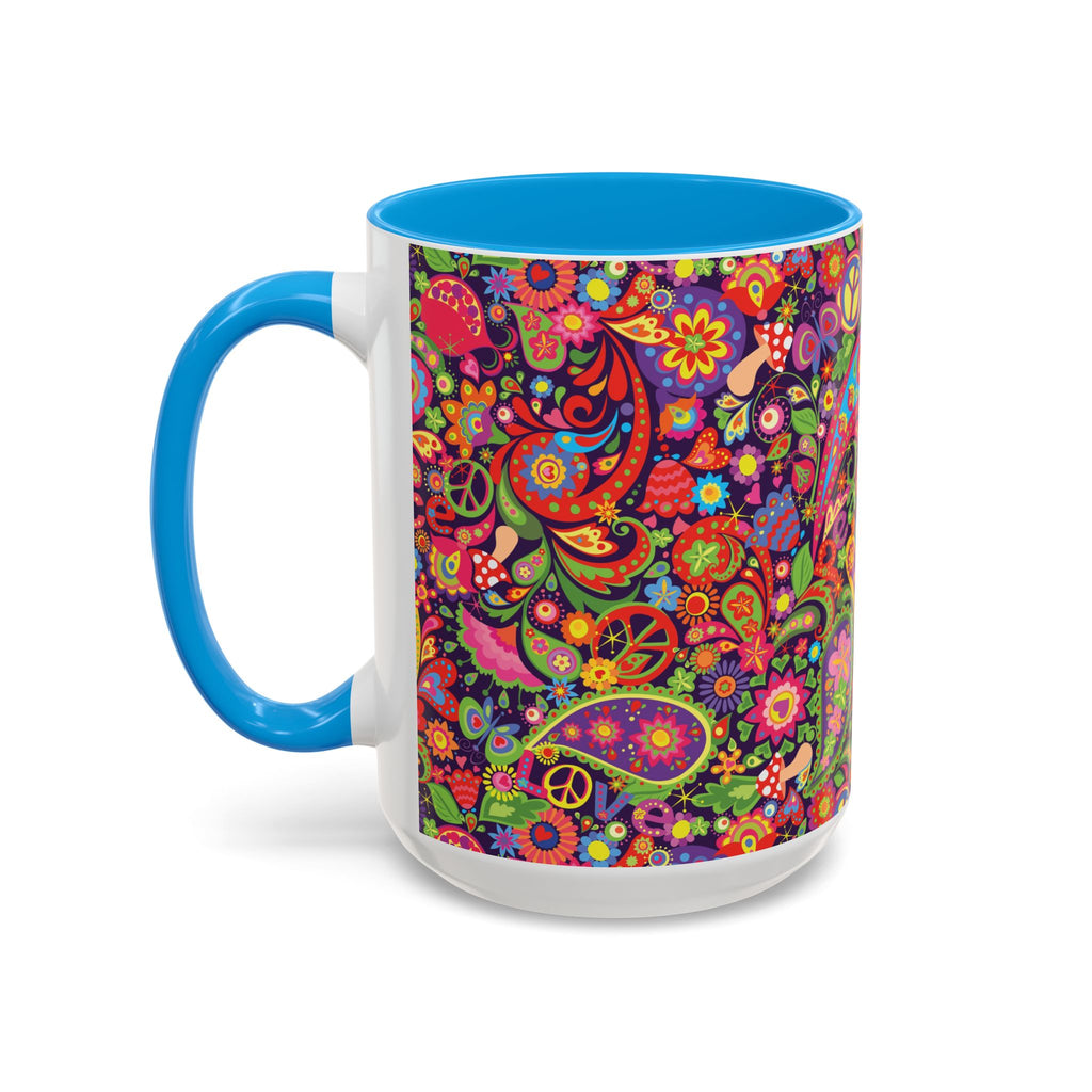 Psychedelic Paisley Peace Mug | Colorful 11oz or 15oz Ceramic
