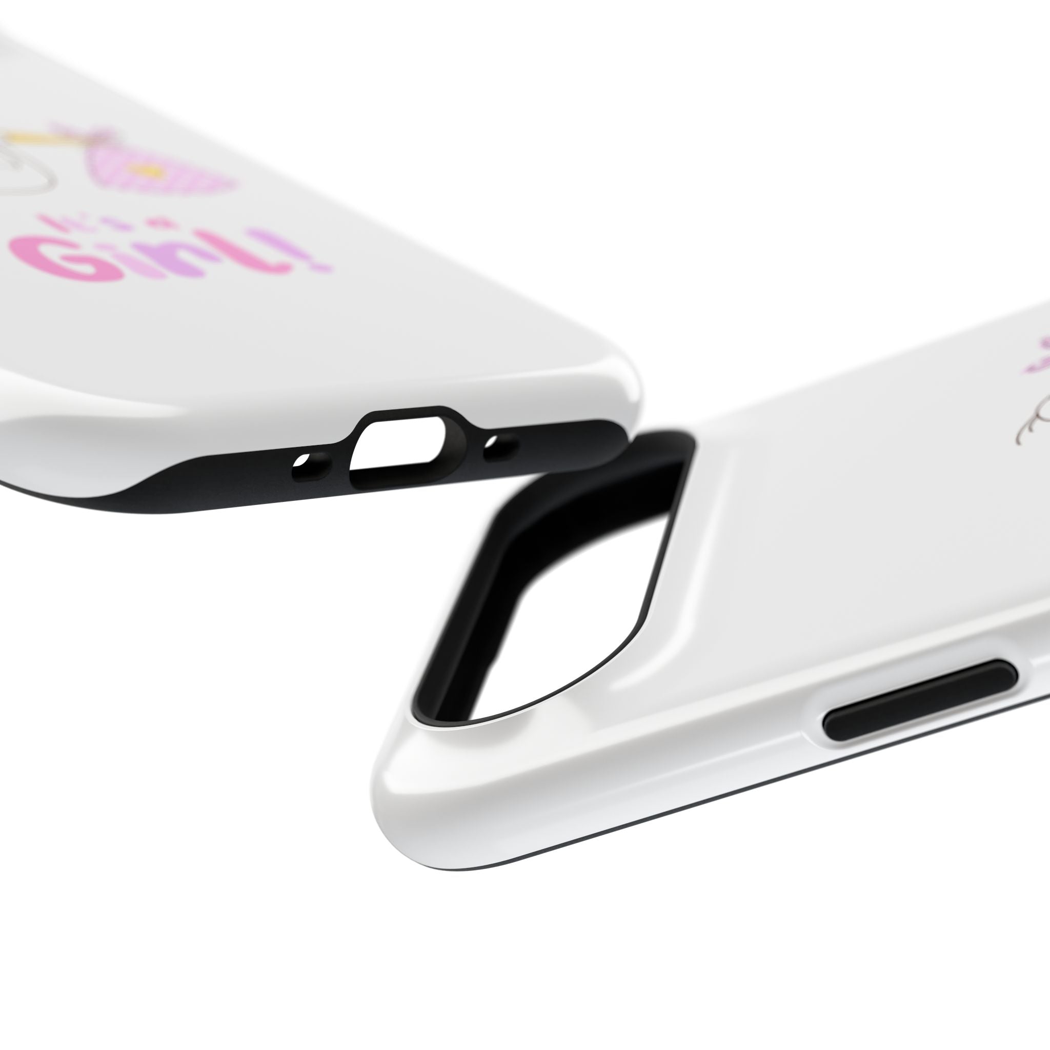 Stork carrying bundle "It's a Girl!" Phone Case | Impact-Resistant Case