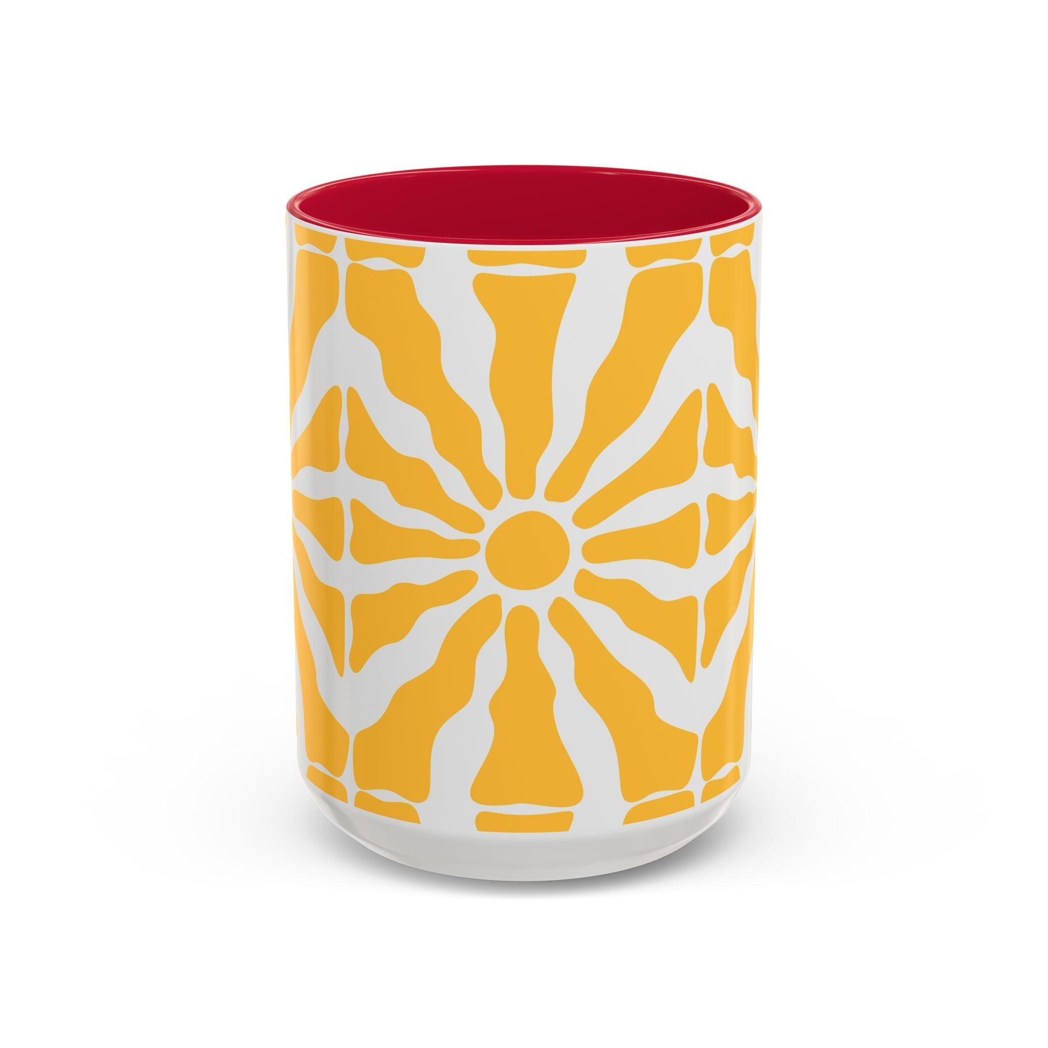 Yellow Sunburst Mug | Ceramic Coffee Cup