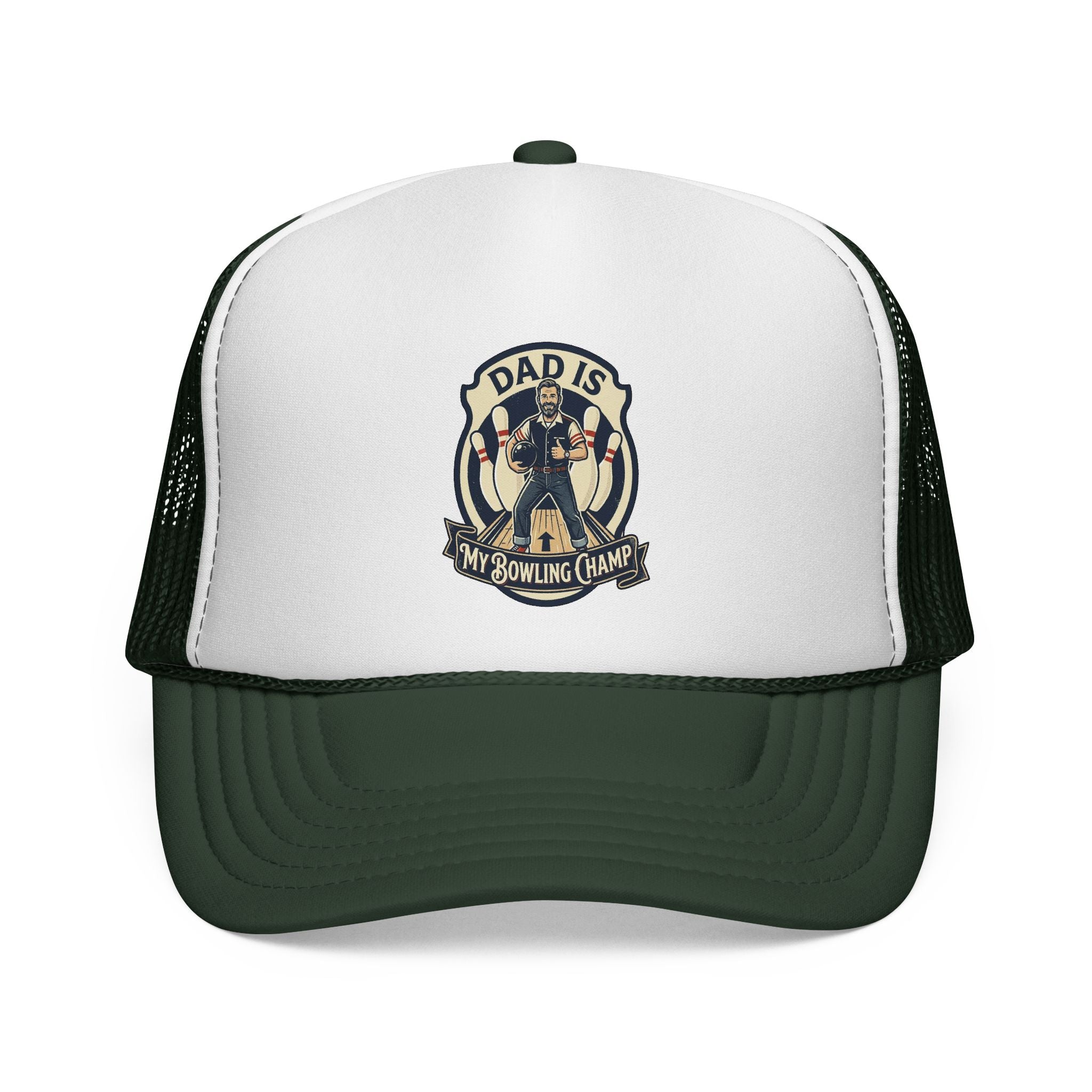 Dad Is My Bowling Champ Trucker Cap | Vintage Bowling Dad Hat