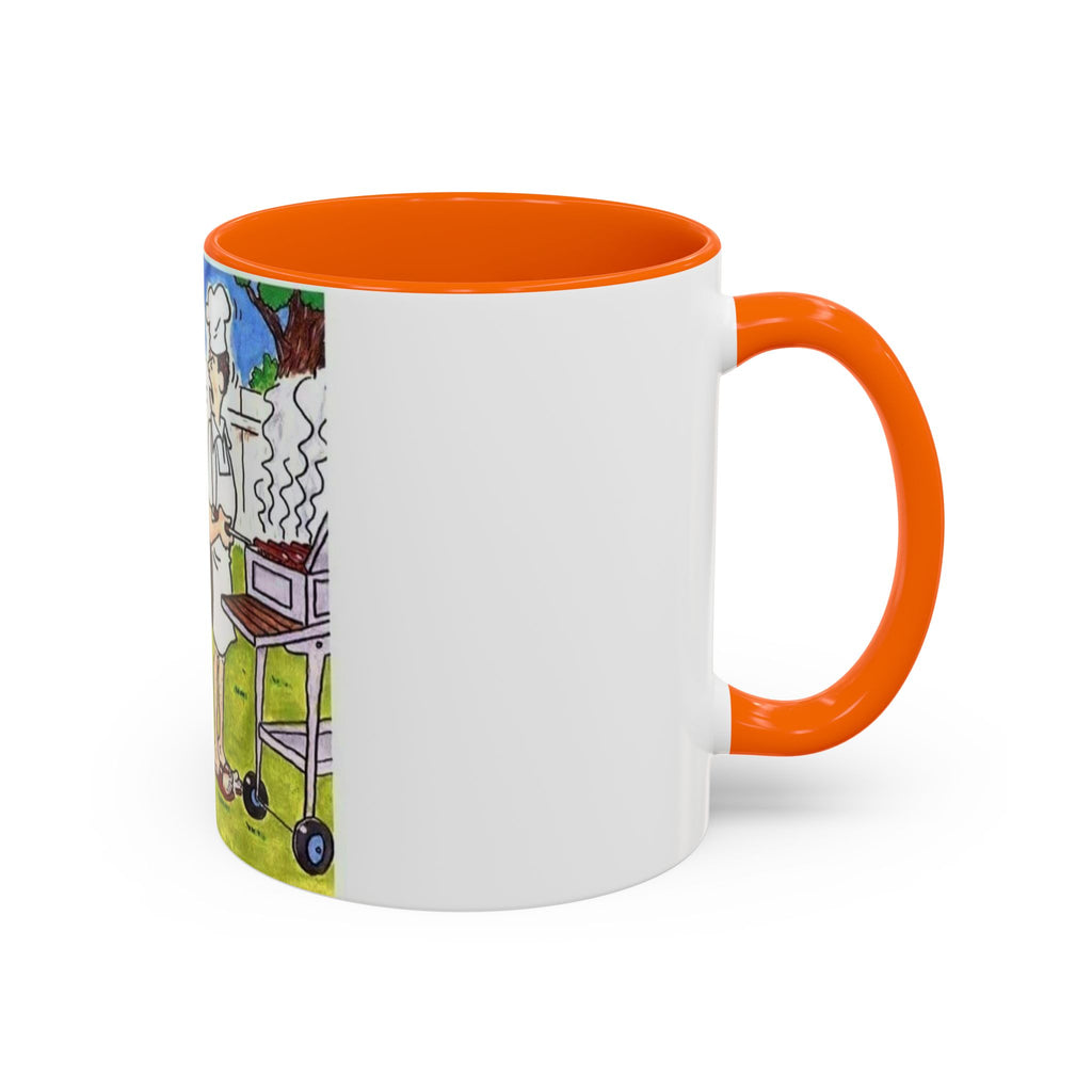 Backyard BBQ Cartoon mug | Accent Coffee Mug 11oz 15oz