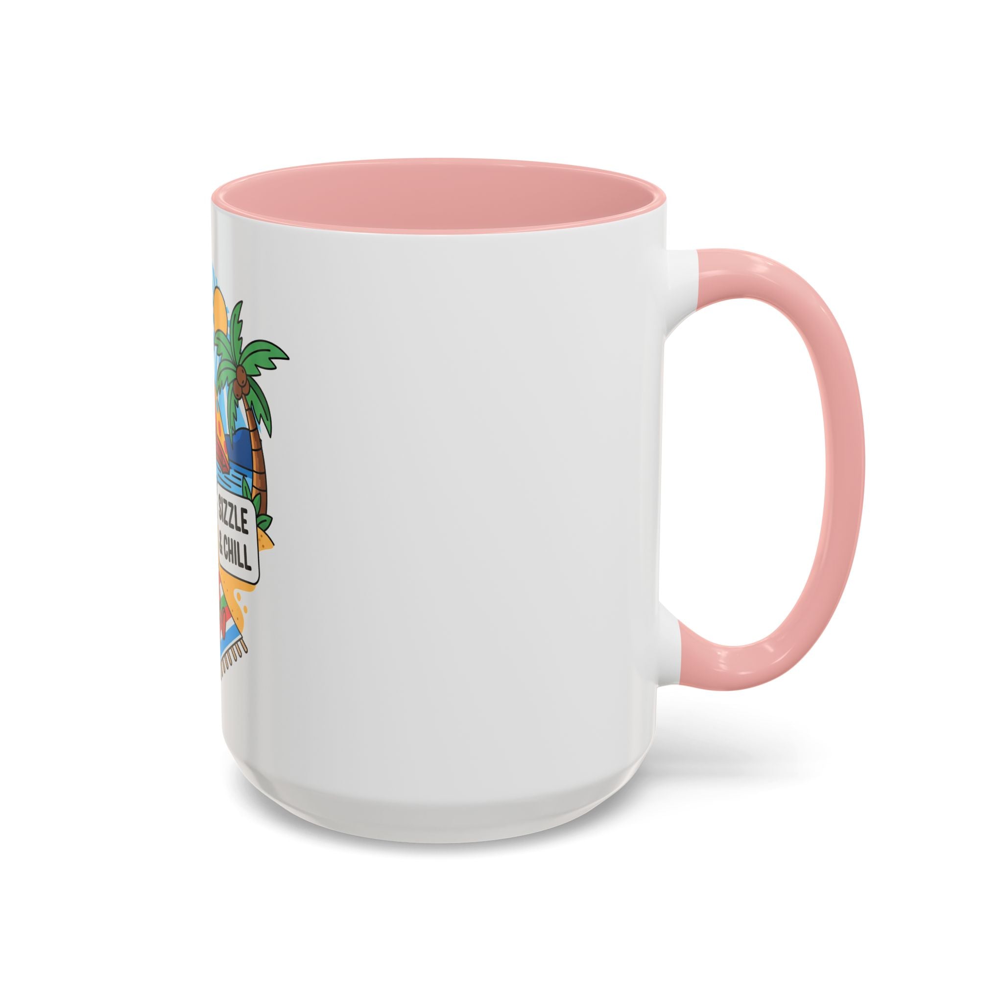 Sizzle & Chill Bacon Sunbathing Cartoon Accent Coffee Mug | 11oz or 15oz