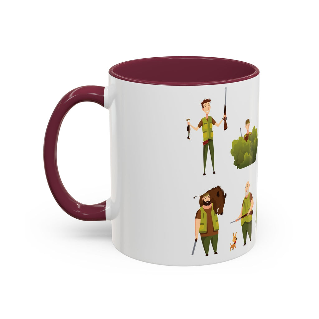 Hunter Pattern Mug | Hunting Illustrations, Outdoorsman Coffee Cup