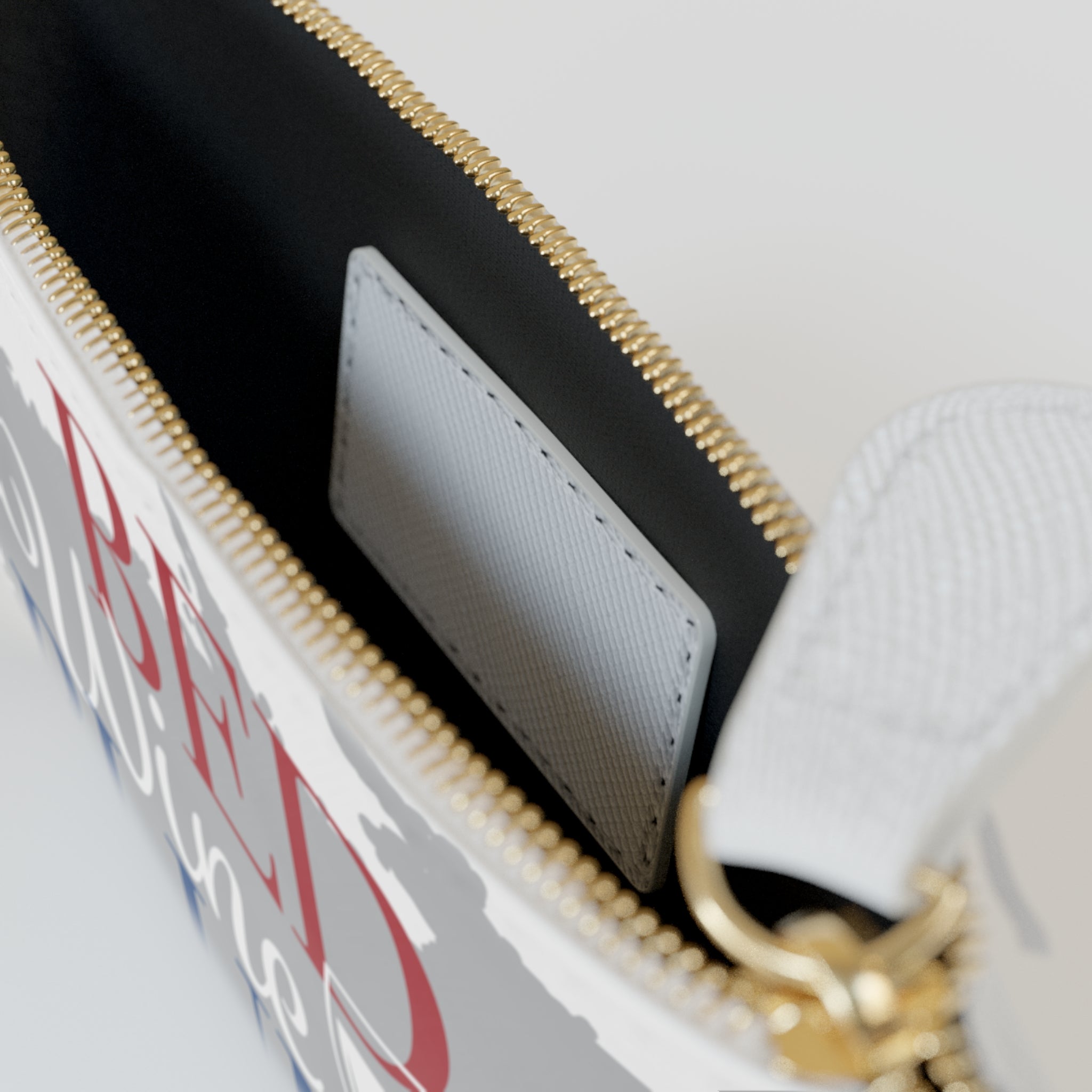 Bed Wine Blue Mini Clutch Bag | Alaska Silhouette, Patriotic Red White Blue