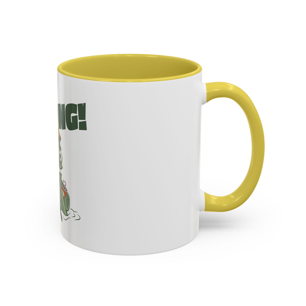 Gone Fishing fish character Mug | 11oz 15oz colorful ceramic