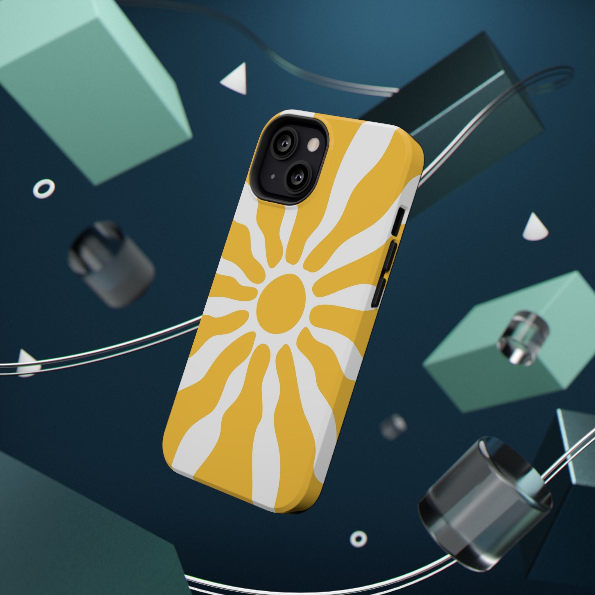 Retro Sunburst iPhone Case | Impact-Resistant Phone Case