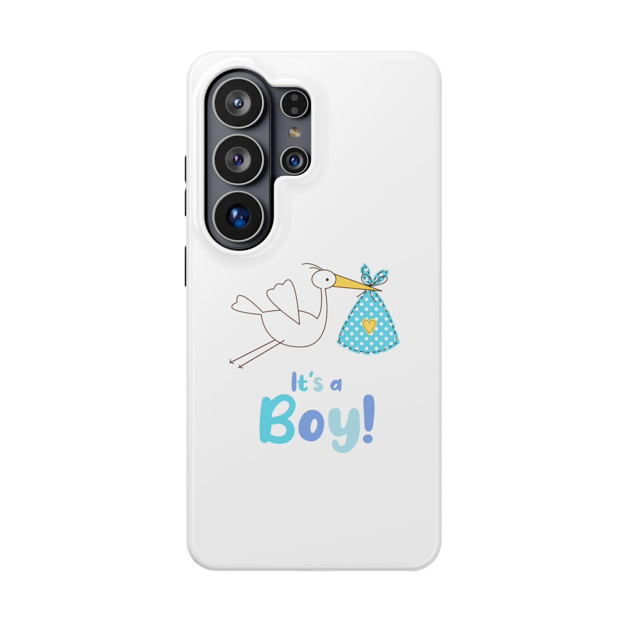 Stork 'It's a Boy' Phone Case | Impact-Resistant Case