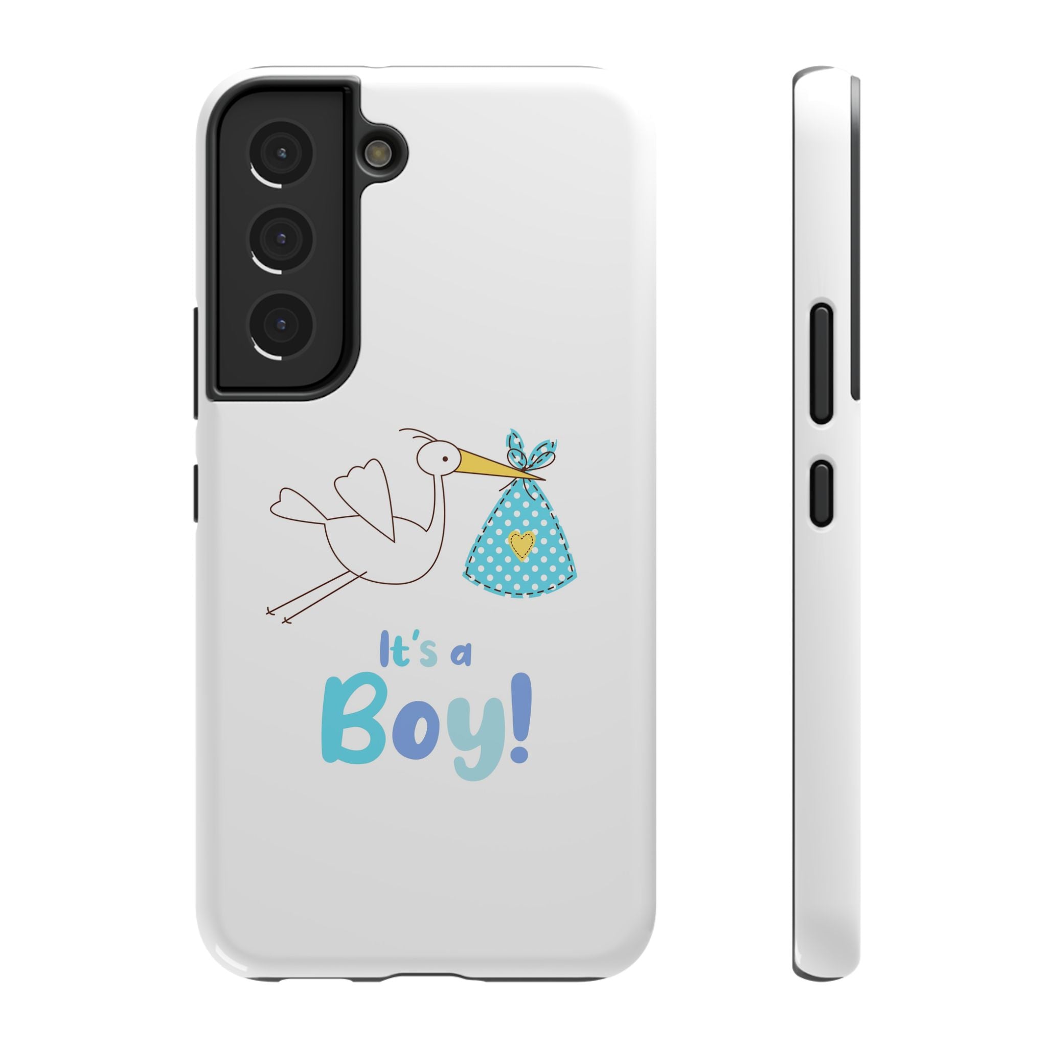 Stork 'It's a Boy' Phone Case | Impact-Resistant Case