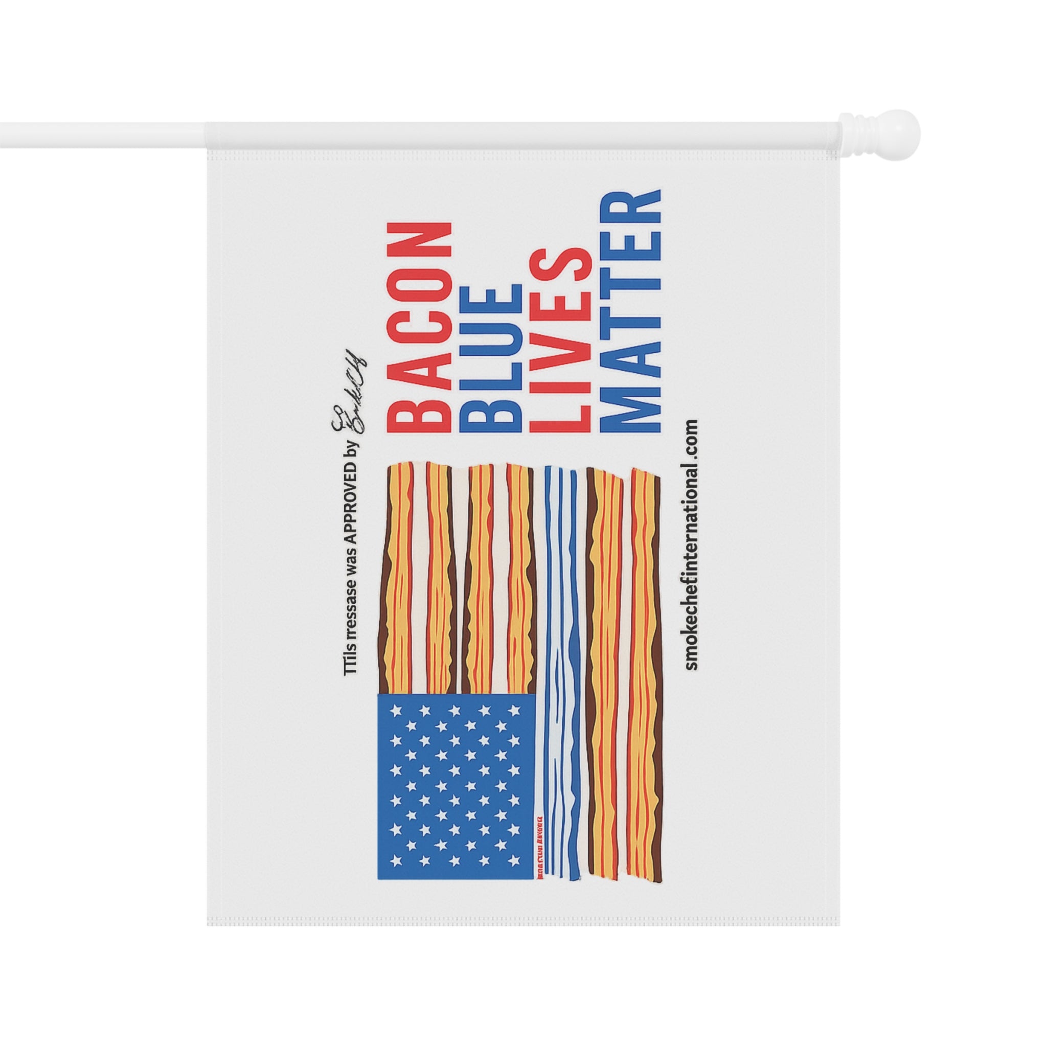Bacon Blue Lives Matter Flag Garden Banner | House Yard Decor