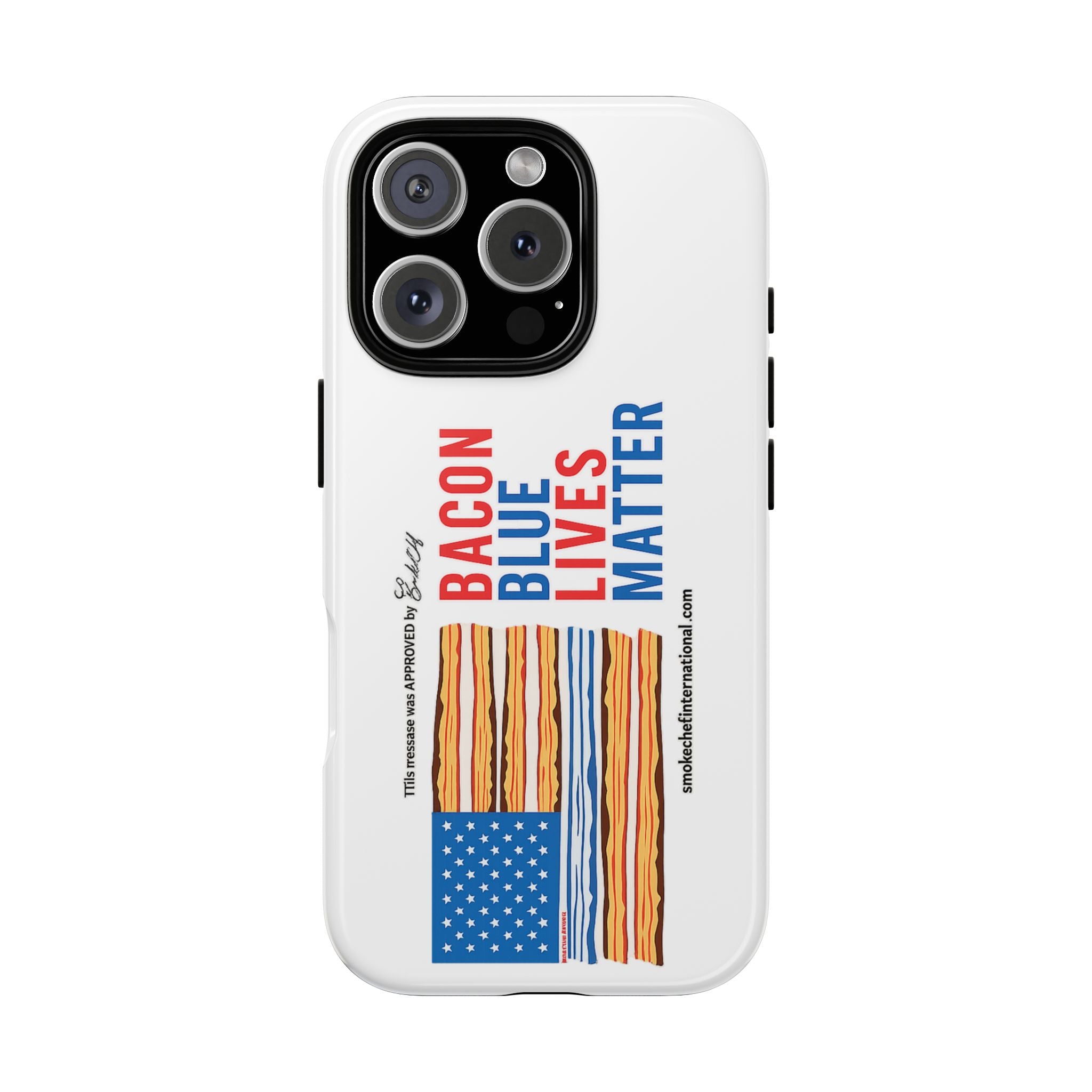 Bacon Blue Lives Matter Phone Case | Patriotic Flag Bacon Illustration