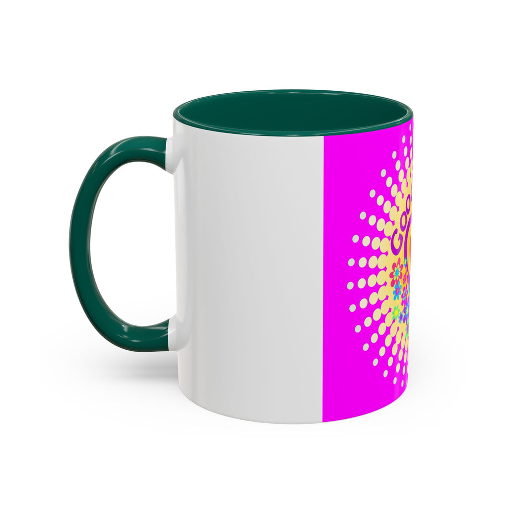 Good Vibes Peace Heart Floral Mug | Colorful 11oz 15oz Ceramic