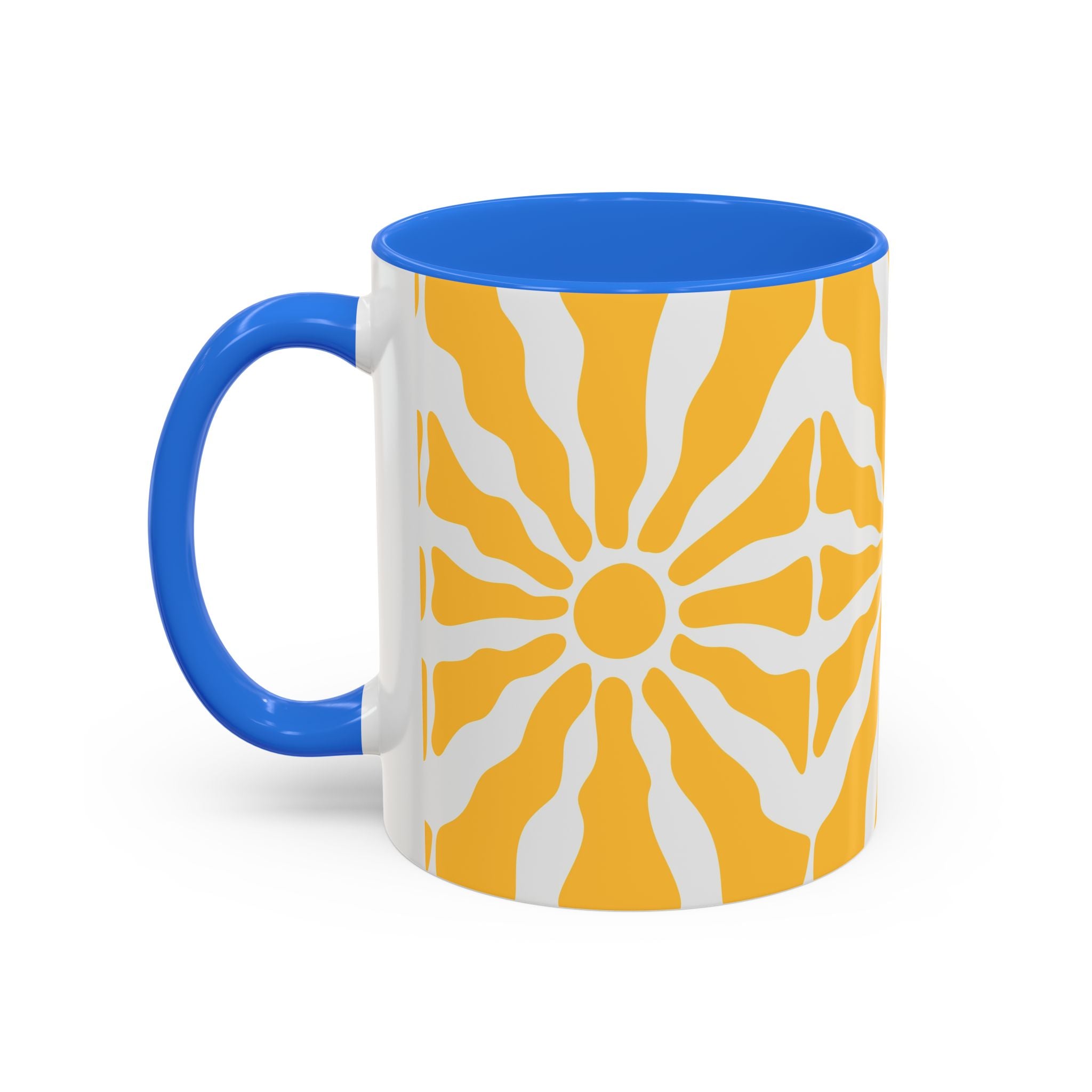 Yellow Sunburst Mug | Ceramic Coffee Cup