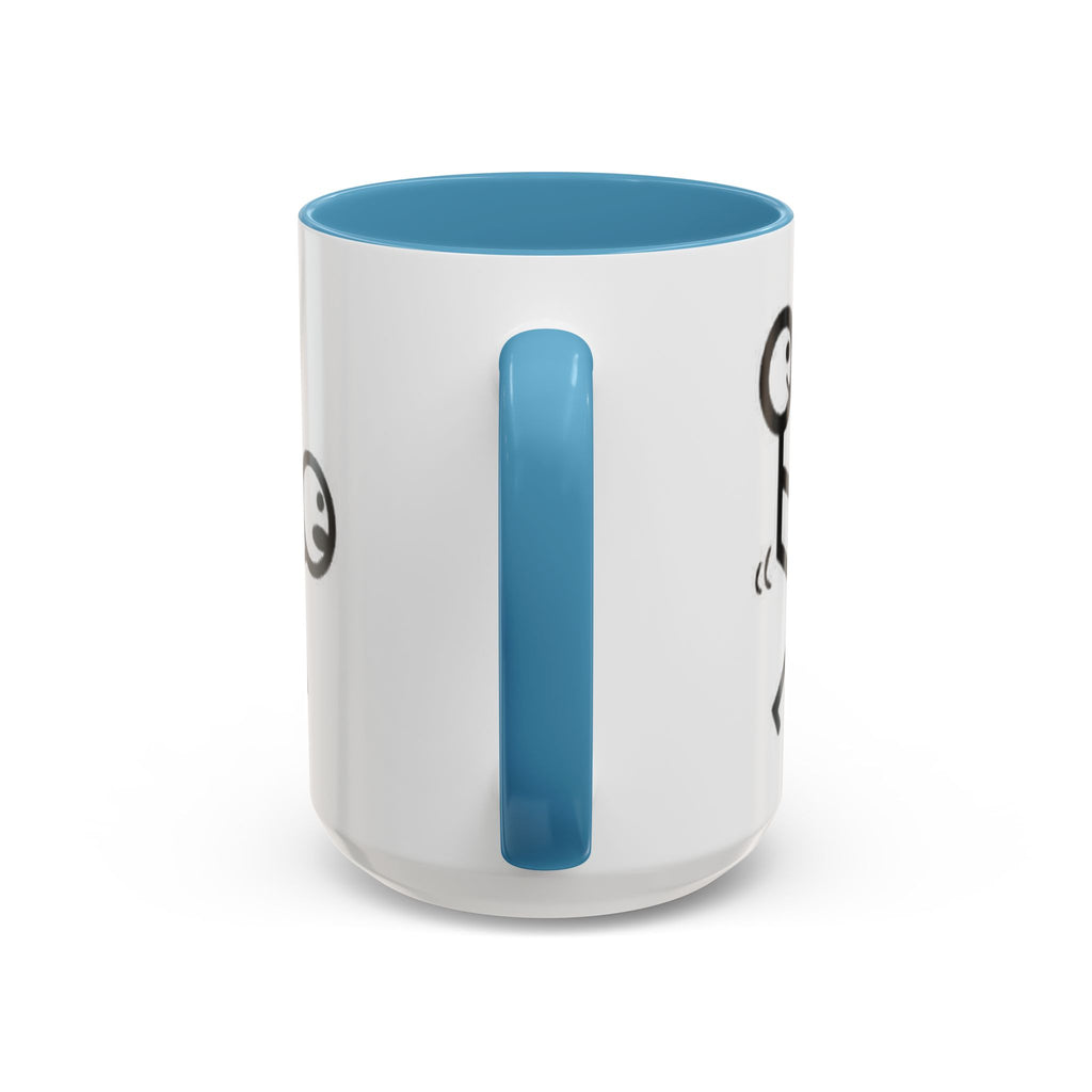 Sit Before It Mug | Funny Stick Figure Coffee Cup, Morning Routine Accent Mug