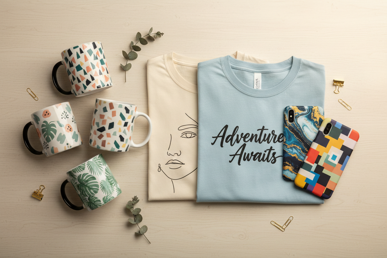 Mugs, Shirts & Phone Cases